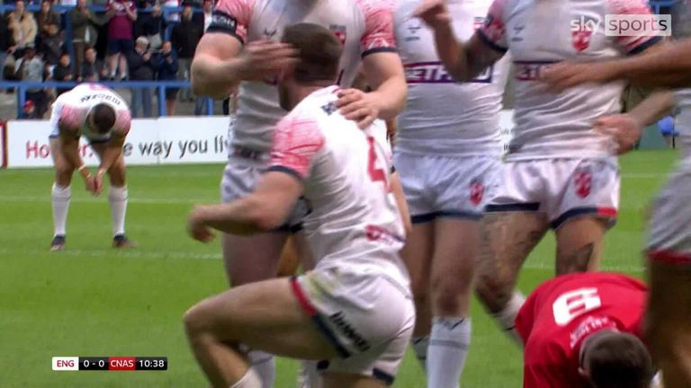 Jake Wardle gets his England career off to a great start with an early try against Combined Nations All-Stars